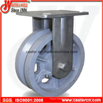 4 Inch to 8 Inch V-Groove Cast Iron Fixed Casters
